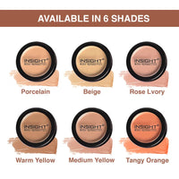 INSIGHT Makeup Natural Full Coverage Concealer Cream For Normal Skin |Hd Look |Waterproof |Minimize Fine Lines |Medium Coverage |Long Lasting |Youthful Look |Photo Ready (CR01-03), Pack Of 1