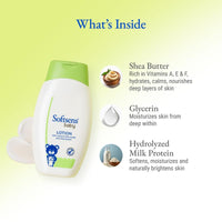Softsens Baby Nourishing Lotion with Milk Cream & Shea Butter | No Paraben and Phthalates and No Harmful Chemicals for baby skin(200ml x Pack of 3, Green)