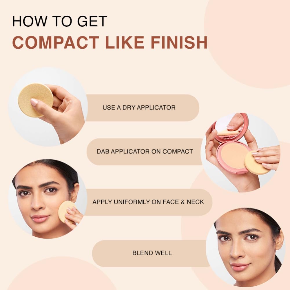 Lakmé 9To5 Double Duty Dual Finish Natural Compact Full Powder For All Skin Types, 9G, 1 Count