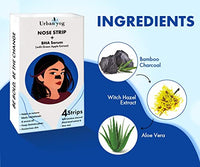 Urban Yog Nose Strips (4 Strips) Black/Whitehead Remover + BHA Serum to Treat Pores
