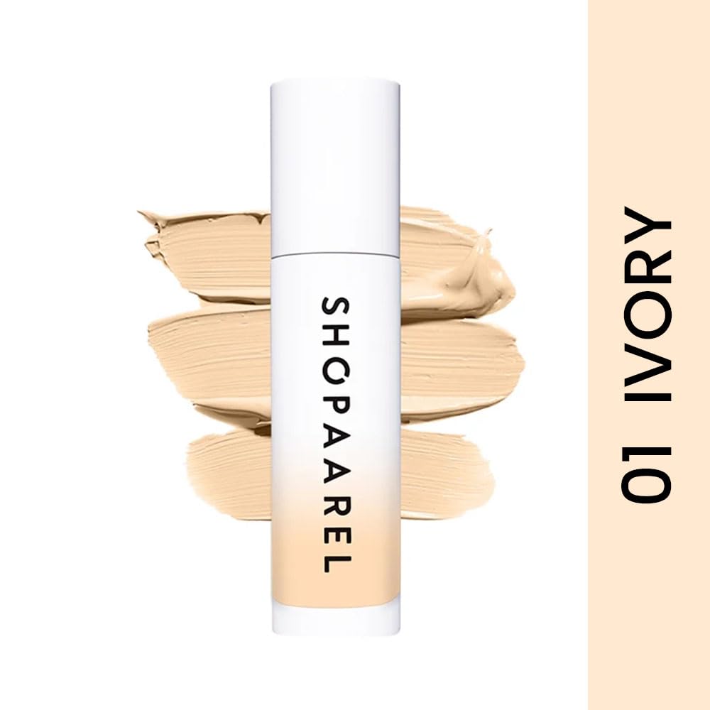 SHOPAAREL Miracle Skin Foundation Cream (Ivory 01) | Full Coverage, Semi-Matte Finish, For All Skin Type
