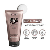 Streax Professional Curl Defining Cream, 150 gm-Leave In Curl Cream for culry hair-Moisturizes, Enhances Natural Curl Definition & Provides Medium Hold to Dry Frizzy, Wavy & Curly Hair