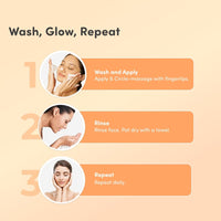 Mylo Care Vitamin C Refreshing & Brightening Face Wash - With Aloe Vera, Green Tea & Sugarcane Extracts - Hydrating Face Wash for Glowing Skin - Vitamin C Foaming Face Wash for All Skin Types -100ml