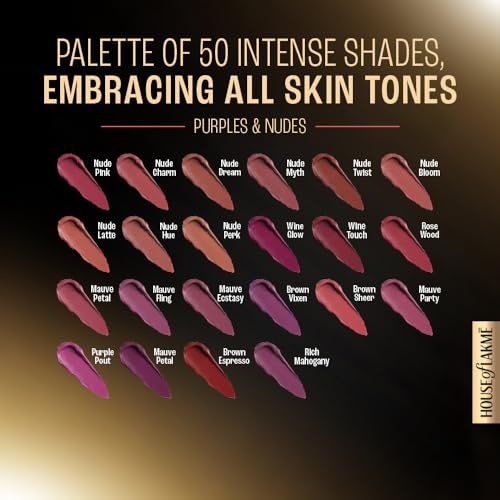 LAKMÉ Forever Matte Liquid Lip Colour, Intense Matte Finish All Day Long, Smudgeproof & Looks Freshly Applied For Upto 20Hrs, Mauve Party, 5.6 Ml