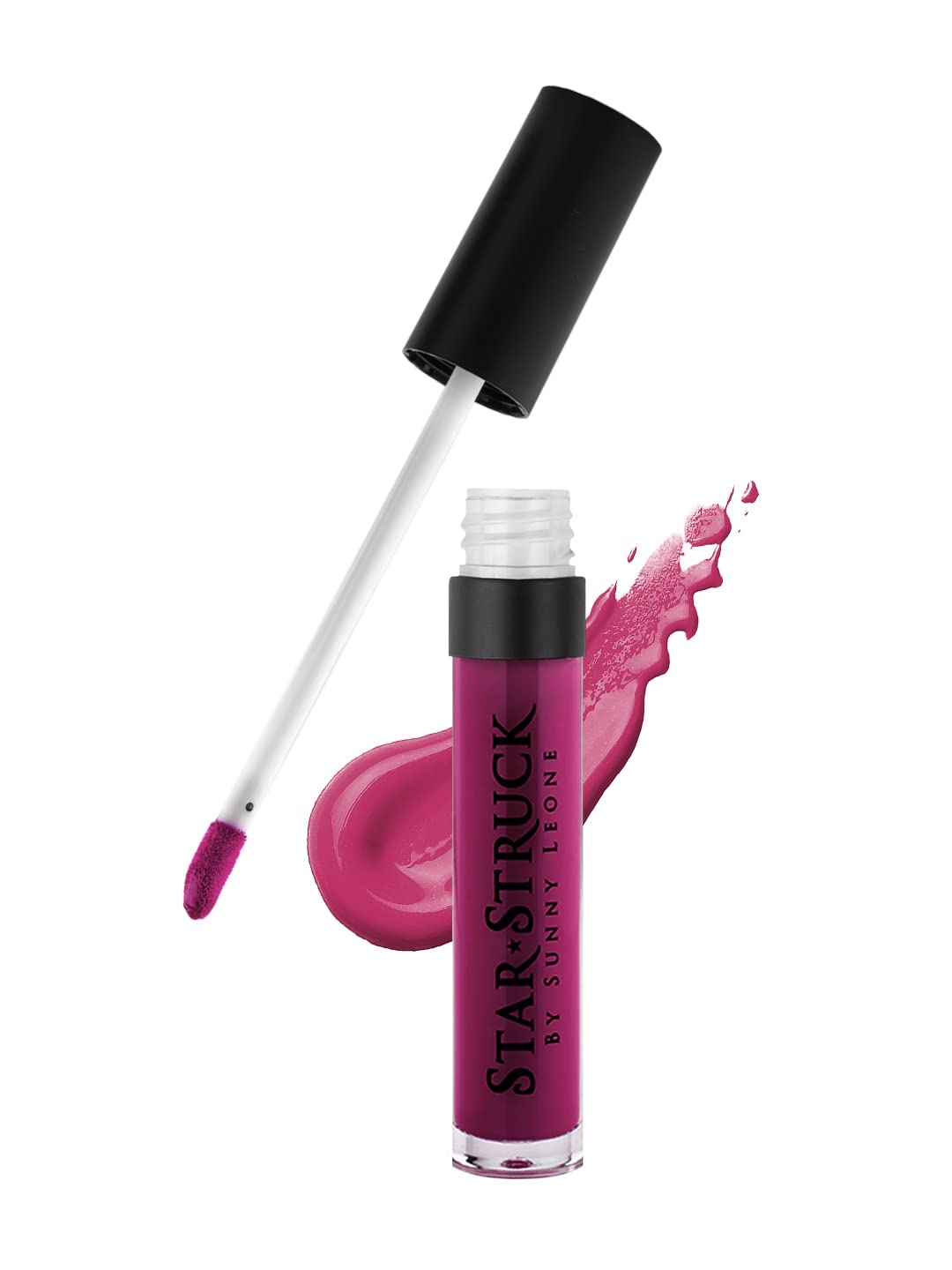 STARSTRUCK BY SUNNY LEONE Glossy Liquid Lip Gloss, Dark Pink | Highly Pigmented, Clear Shine & Non-Sticky Formula | Lip Gloss For Girls, Women | Rooberry