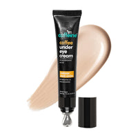 mcaffeine Coffee Under Eye Cream Gel for Dark Circles, Puffiness & Fine Lines | 94% Users Saw Reduced Dark Circles | with Built-In Cooling Massage Applicator | Vitamin E for Puffiness - 15 Gm