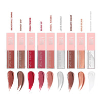 Love Earth Liquid Lip Gloss Pack Of 9 For Soft & Dewy Lips Enriched with Vitamin E & Almond Oil Lip Color For Glossy Look |Lightweight Non Sticky Lip shiner For Moisturizing Lips (Multicolor)2ml Each