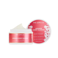 THE LOVE CO. Cherry Blossom Yogurt | Lightweight Hydration | Nourishing Moisturizer Cream for Dry Skin | Suitable for Men and Women | Vegan Body Yogurt | 200gm