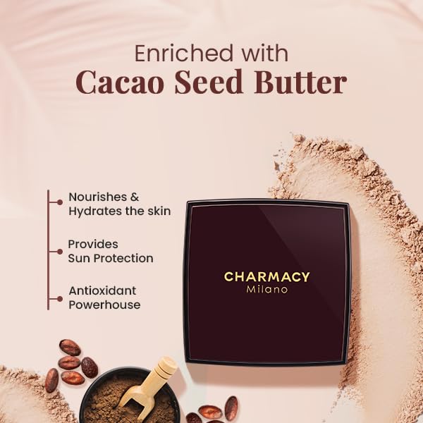 Charmacy Milano HD Cover Compact - 4, High-Definition Coverage, Matte Finish, Blurs Imperfections, Compact Size (8 gms)