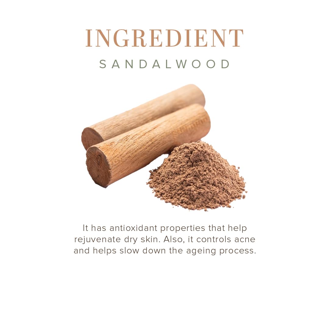Khadi Natural Sandalwood Soap | Natural Handmade Soap | Herbal Bathing Soap for Hydrated Skin | Natural Soap with Essential Oils | Suitable for All Skin Types | Pack of 5(125gx5) (625g)