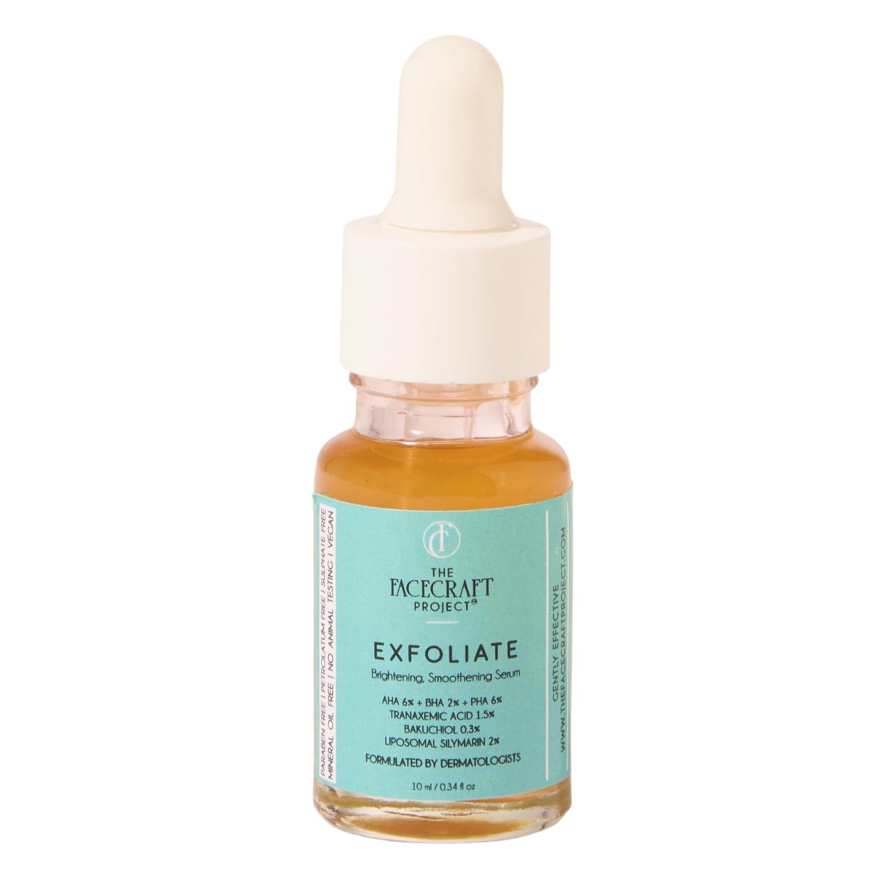 The Facecraft Project Gentle Face Exfoliate | Hydrating Ingredients | No Dryness | Daily Skin Care Essential | (10ml)
