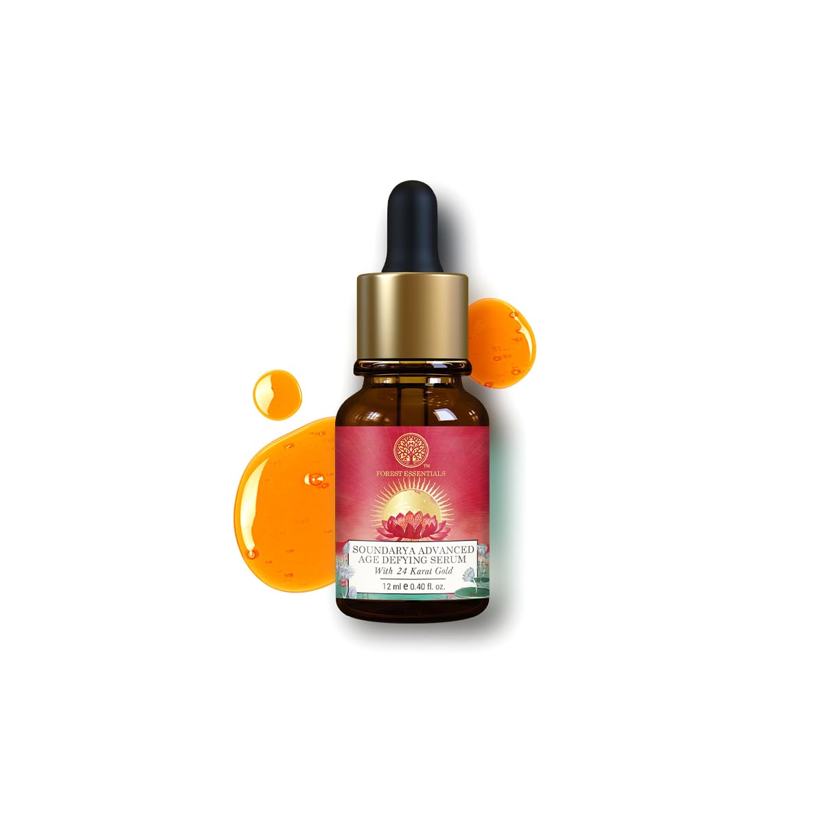 Forest Essentials Soundarya 24K-Gold Face Massage Serum | Reduces Early Signs of Aging, Lightens Pigmentation & Dark Spots | Ayurvedic Anti Ageing Face Serum | Enriched with Yashada Bhasma