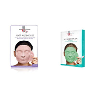 O3+ Anti Ageing Facial kit Brightening & Finelines Reducer With Peel off Mask 45gm + O3+ Sea White Facial With Brightening Peel Off Mask (45 g)
