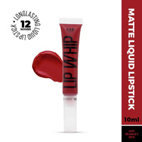 FAE Beauty Lip Whip 12Hr Comfortable Matte Liquid Lipstick (10Ml) | Long Wear | Non Drying | Soft Mousse Smudgeproof Formula | Vegan | Enriched With Vitamin E And Cherry Coffee - Tease