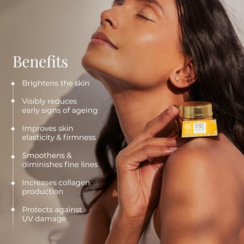 Forest Essentials Soundarya Radiance Day Cream with 24K Gold & SPF 30 | Hyaluronic Acid, Vitamin C & Bakuchiol | Anti Ageing Face Moisturiser for Glowing Skin | For Normal, Dry & Combination Skin