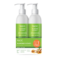 VLCC Almond Honey Deep Nourishing & Skin Brightening Body Lotion - 350Ml + 350Ml | | Deep Nourishment, Glowing & Youthful Skin | With Almond Oil, Honey, Cocoa Butter & Aloe Vera.