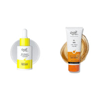 Chemist At Play 10% Vitamin C Face SerumFor All Skin Types 30ml + Gentle Exfoliating Face Scrub with Mandelic Acid & Walnuts for Women & Men | 100ml