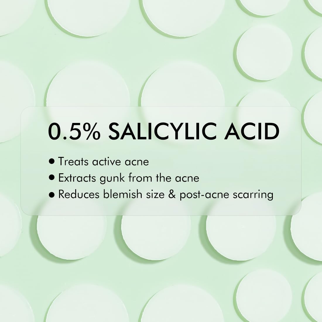 mCaffeine Matcha Tea Hydrocolloid Acne Patches with 0.5% Salicylic Acid | Invisible Waterproof Patches for Active Acne & Pimples | Reduces Acne Size in 2 Uses | for both Women and Men | All Skin Types - 3 Sizes (24N x1)