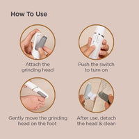 FURR Rechargeable Callus Remover for Feet | Foot Scrubber for Dead Skin | 2 Speed Modes | 2 Roller Heads for Scrubbing & Exfoliation | 1 Year Warranty | 1 Hour Batter Life | Water Resistant