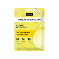 Jaquline USA Collagen & Peptide Sheet Mask|Zero Paraben And Sulphate|Biodegradable Ber Masks| Light-Weight| Hydrating And Skin Firming, 1 Count