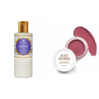 Just Herbs Kumuda Indian White Water Lily Silicone-Free Conditioner&Ayurvedic, Natural Lip&Cheek Tint, Blush For Women-Sls, Chemical & Paraben Free For All Hair- 03 Pale Pink (Creamy Matte), 2 count
