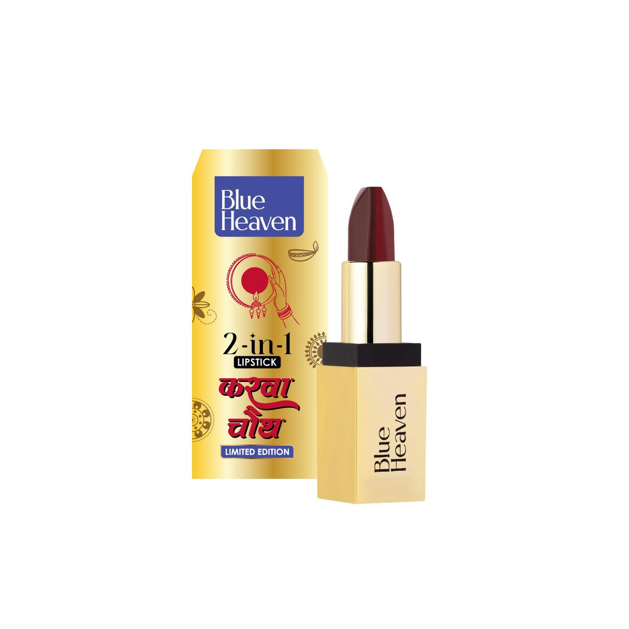 Blue Heaven 2 in 1 Festive Lipstick | Dual Shade | Ultra Lightweight Soft Matte Finish | Long Stay Comfort Wear Lipsticks for Women |C9| 4gm