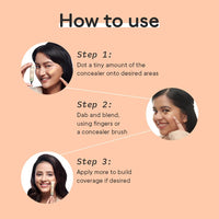 QUENCH BOTANICS Brightening Natural Cream Concealer With Rice Water & Aloe Vera | Conceals Dark Circles & Brightens Under Eyes All Skin| Made In Korea (Deep), 10Ml