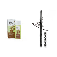 Just Herbs Skin-Rejuvenating Ayurvedic Face Wash Cleanser - 100 ML & Just Herbs Retractable 2 in 1 Herbal Eyeliner + Kajal - Black 0.3g Combo