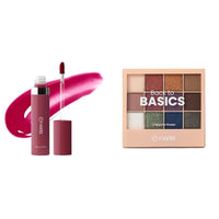 MARS Drip Lip Mist for Women (4.5 ml) (08-Plum Drip) 12 Shades Back to Basics Glossy Eyeshadow Palette with Free Applicator (14.4 gm) (Shade-01)