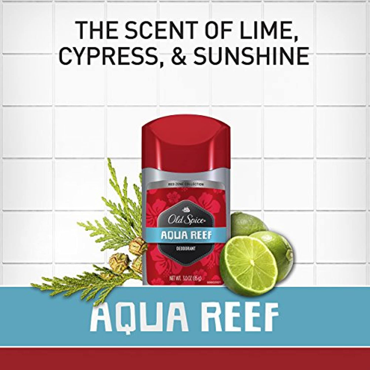 Old Spice Red Collection Aqua Reef Scent Deodorant for Men, 3.0 oz
