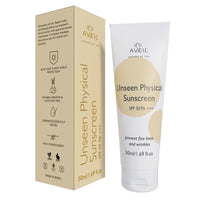 AVEIL All Skin Unseen Physical Sunscreen SPF 50 PA +++|50ml|UVA, UVB & Blue Light Protection|No White Cast|Water & Sweat Resistant|Hydrating Sunscreen|Prevents Fine Lines & Wrinkles|Pack of 1