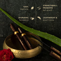 SoulTree Ayurvedic Mascara - Black | Lightweight, Strengthens Lashes, Promotes Growth | Ayurvedic Formulation Enriched with Natural Ingredients for Beautiful Eyes - 6gm