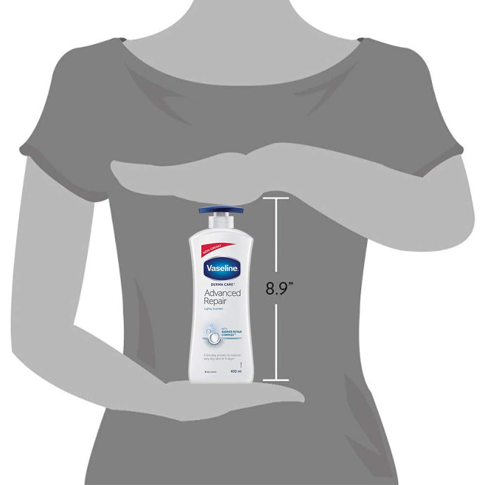 Vaseline Derma Care Advanced Repair Body Lotion|For Sensitive Dry Skin| Non Greasy|Long Lasting Moisturisation|400 ml