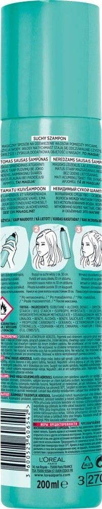 L'Oreal Paris Magic Shampoo Sweet Fusion Invisible Dry Shampoo, 200ml