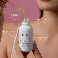 Milagro Beauty Essential Oil For Skin 24K Gold, Sunflower & Almond Oils, Toner Alcohol & Fragrance Free, Fades Blemishes, Brightens & Smoothens Skin, 100% Vegan Skincare Treatment (5Ml)