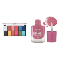 MARS 12 Shades Dance of Joy Eyeshadow Palette | Highly Pigmented and Blendable | Multicolor | Matte and Shimmer Finish (13.2g) (03-Multicolor) EURO Nail Lacquer (6.0 ml) (Shade-14)