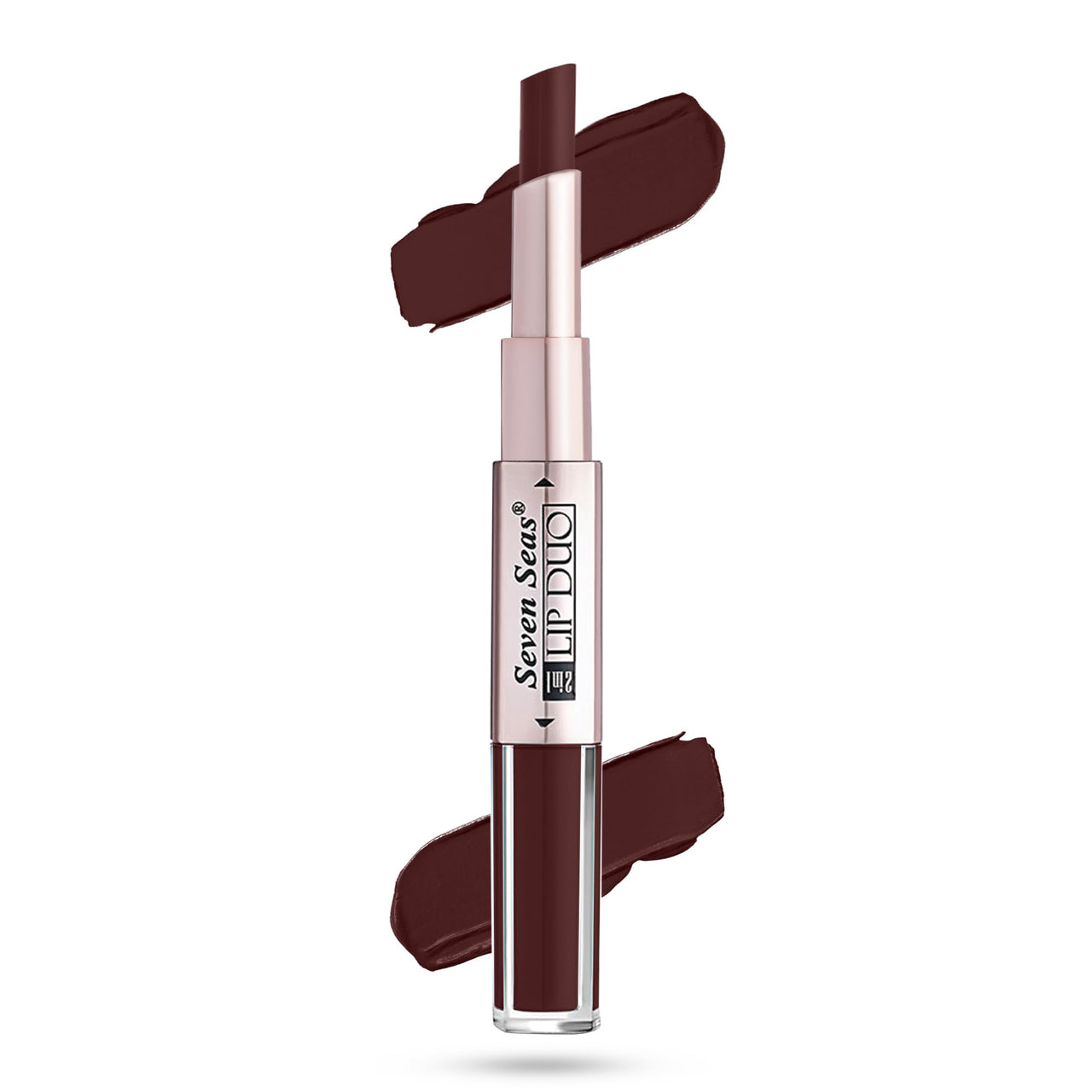 Seven Seas Lip Duo 2 In 1 Lipstick Matte Finish 2-in-1 Duo Liquid Lipstick with Matte Finish and Moisturizing Gloss (Espersso, 7ML)