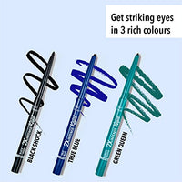 Blue Heaven 2x Intense Kajal Pencil - True Blue, Matte Finish, Waterproof and Smudge Proof Kajal, 0.30gm (Pack of 2)
