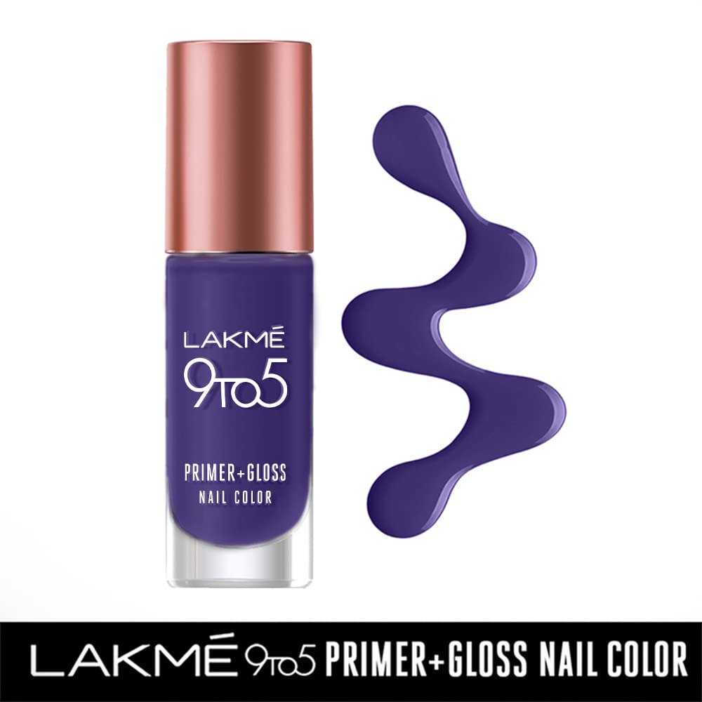 Lakmé 9 To 5 Primer + Glossy Finish Nail Colour & 9 To 5 Primer + Glossy Finish Nail Colour Combo, 12 Ml