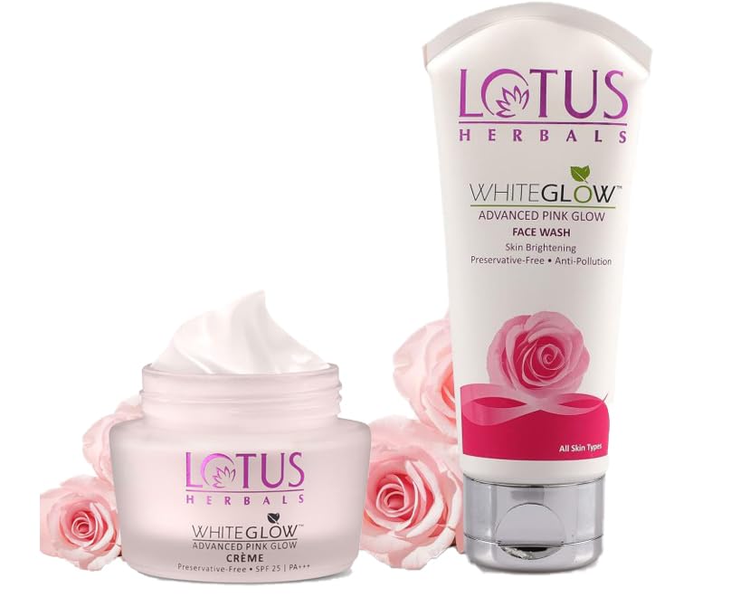 Lotus Herbals Purglow Advanced Pink Glow Day Cream_50g + Pink Glow Face Wash_100g (Set of 2)
