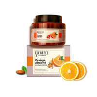 Richfeel Orange Almond Scrub For Brightening & Revitalizing | Gentle Exfoliation | Removes Blackheads & Dead Skin Cells | Suitable for All Skin Types | 100 g