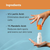 Chemist at Play UnderArm Roll-On with 5% AHA, Lactic Acid & 1% Mandelic Acid | Prevents Body Odour, Brightens Skin & Exfoliates Underarm | For Sensitive Skin | Aqua Fragrance | Alcohol Free - 40ml