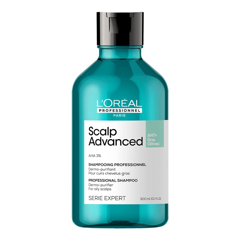 L'OREAL PROFESSIONNEL PARIS Scalp Advanced Anti-Oiliness Dermo-Purifier Shampoo 300 Ml + L'Oréal Professionnel Absolut Repair Hair Mask With Protein & Gold Quinoa For Dry And Damaged Hair, 250Gm