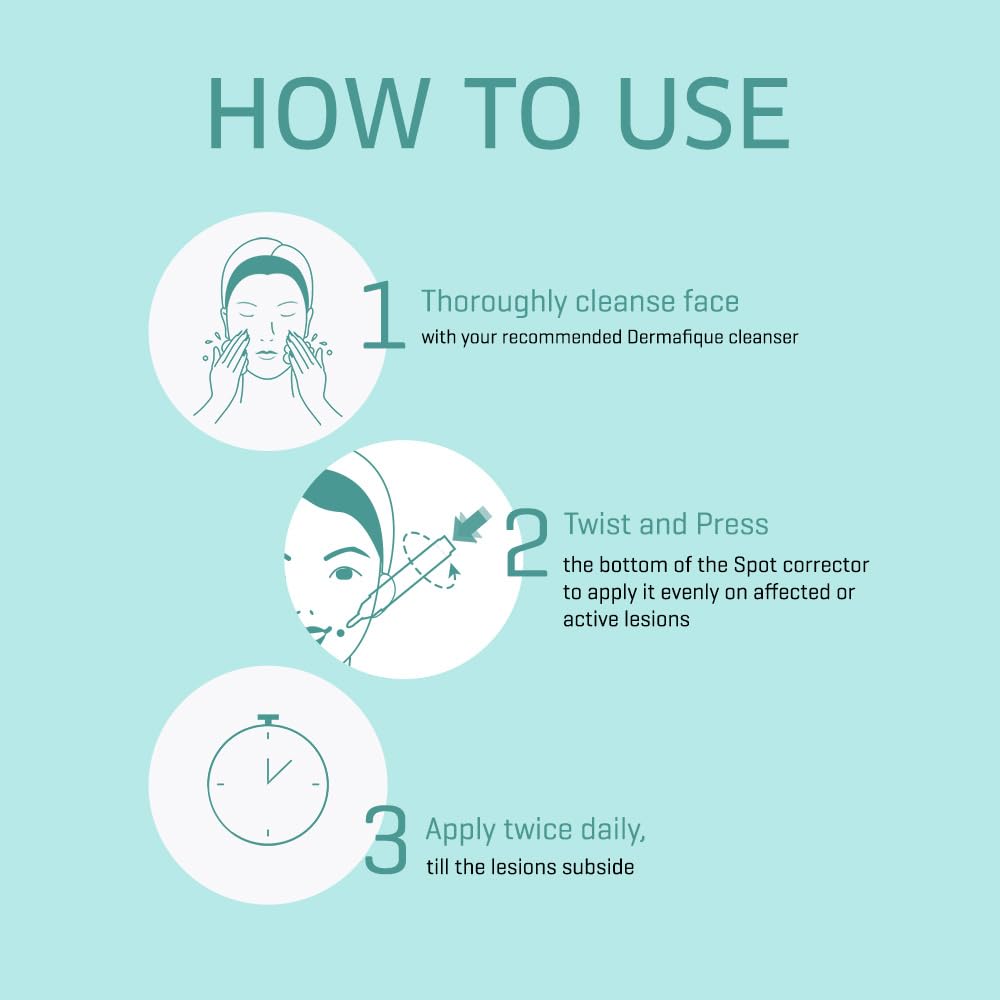Dermafique Acne Avert Spot Corrector Face Serum with 2.5% Azelaic Acid, 15 ml, Serum for Oily - Acne Prone Skin, Dermatologist Tested on Indian Skin, Reduces Acne Severity in One Day*, For Women & Men