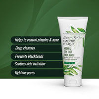 Aroma Magic Neem & Tea Tree Face wash PWRD By 5% Niacinamide & Aloevera Gel| for Spotless & Soft Skin| Oily & Acne/Pimples Prone Skin| for Women & Men| 100 ml| pack of 1