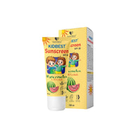 HealthBest Kids Multivitamin Sunscreen Face Wash Combo - SPF 30, 100ml, Watermelon Extracts - Gentle, Organic, Tear-Free, Paraben-Free for Sensitive Skin, Daily Care for All Types
