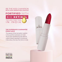 Juice Red Carpet - M02 Kiss Sensation Lipstick & Mocha Lust - M02 Color Luxe Liquid Lipstick with Goodness of Bio Retinol, & SPF 15 UV Protection