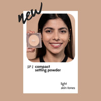 Ruby's Organics Compact Setting Powder- Matte Finish Poreless with SPF for Women All Skin Types, Face Makeup, Controls Oil, Conceals & Radiant Skin, Natural, Cruelty, Vegan & Paraben Free - Shade SP1, 9g