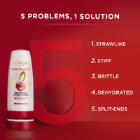 L'OREAL PARIS Conditioner, For Damaged And Weak Hair, With Pro-Keratin + Ceramide, Total Repair 5, Fresh, 180Ml (Pack Of 2), 2 Count