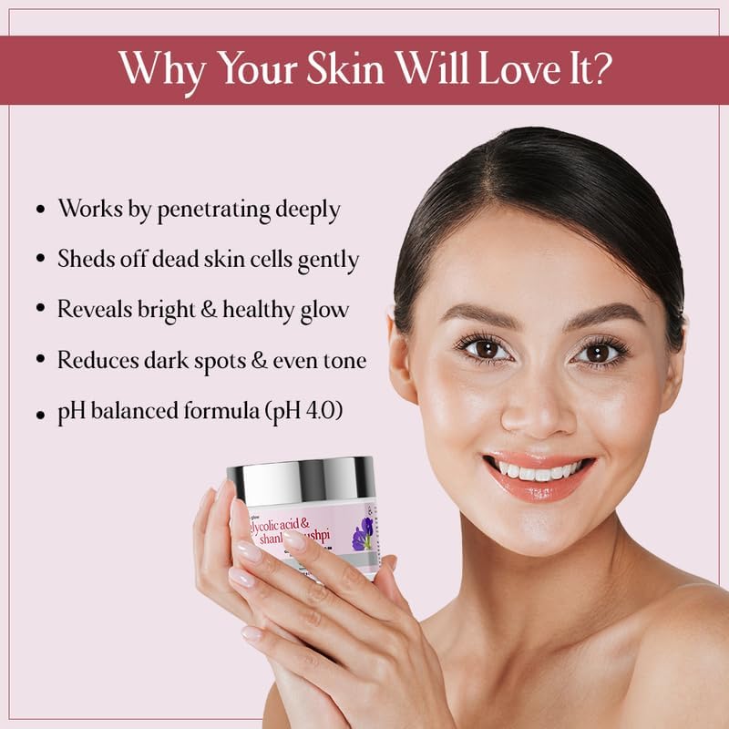 TYC - TRUST YOUR CHOICE Ayurveda Glycobright Day SPF-30 Face Cream For Bright And Glowing Skin With 1% Glycolic And Shankhapushpi, Plant Based - 50 gm (Pack of 1)